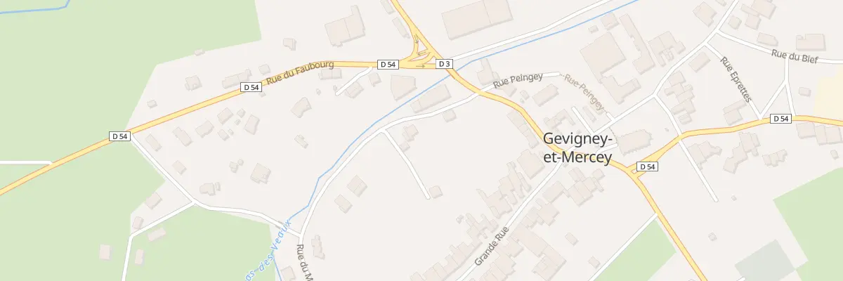 Plan du 3 Rue du Moulin Gaudrey à Gevigney-et-Mercey