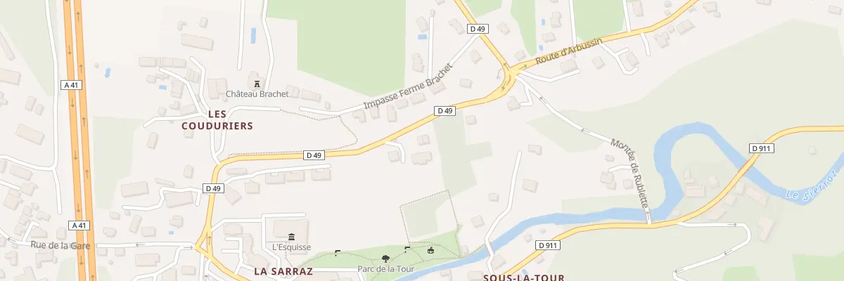 Plan du 556 Rue de Sarraz à Grésy-sur-Aix