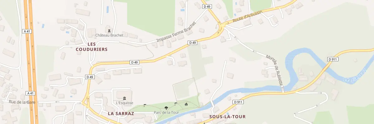 Plan du 558 Rue de Sarraz à Grésy-sur-Aix