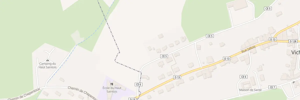 Plan du 5 Che du Haut de la Grève à Vicherey