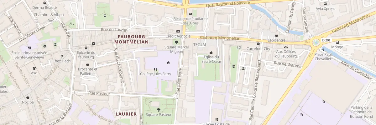 Plan du 3 Rue Jules Ferry à Chambéry