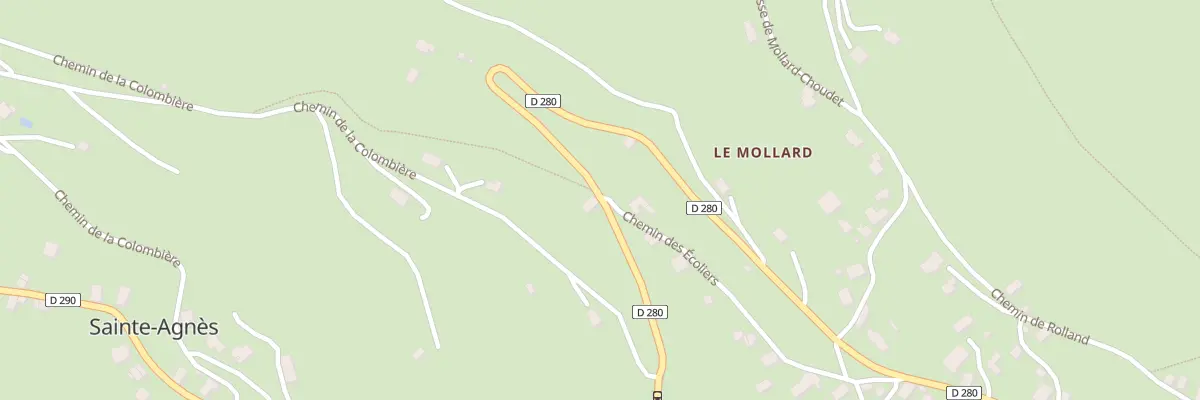 Plan du 871 Rte du Col des Mouilles à Sainte-Agnès
