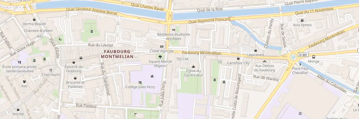 Plan du 326 Fg Montmélian à Chambéry