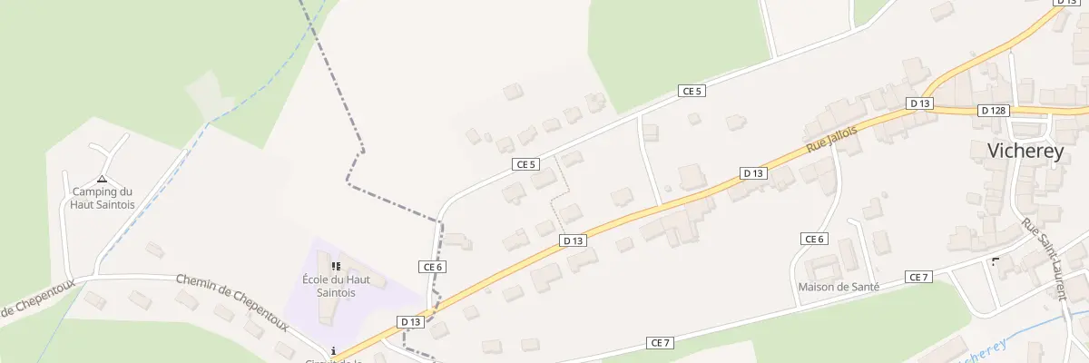 Plan du 6 Che du Haut de la Grève à Vicherey