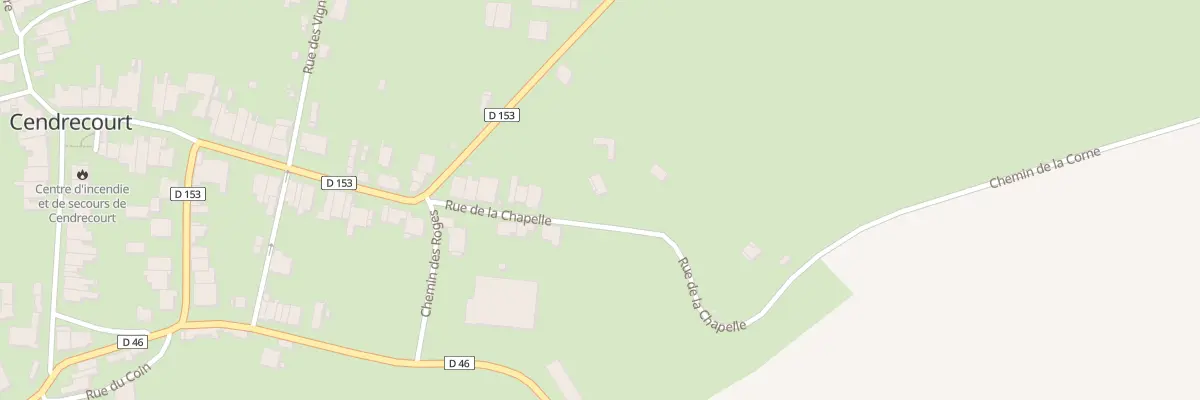 Plan du 15 Rue de la Chapelle à Cendrecourt