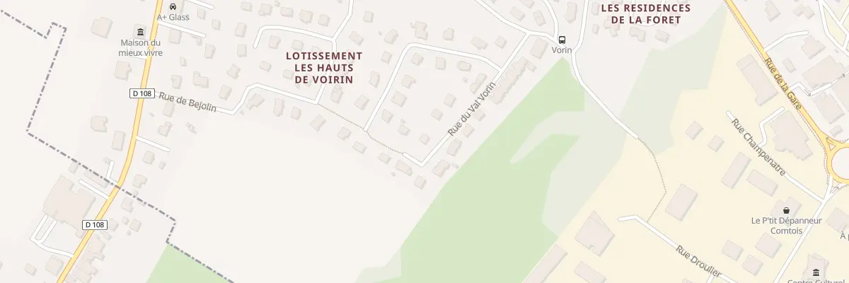 Plan du 20 Rue du Val Vorin à Serre-les-Sapins