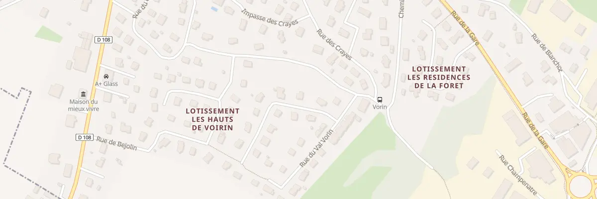 Plan du 2 Rue du Val Vorin à Serre-les-Sapins