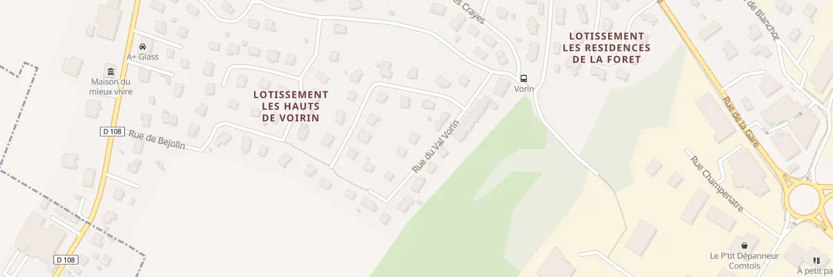 Plan du 18 Rue du Val Vorin à Serre-les-Sapins