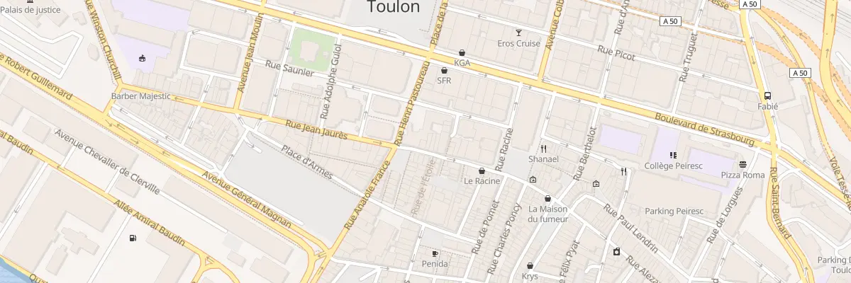 Plan du 383 Rue Jean Jaures à Toulon