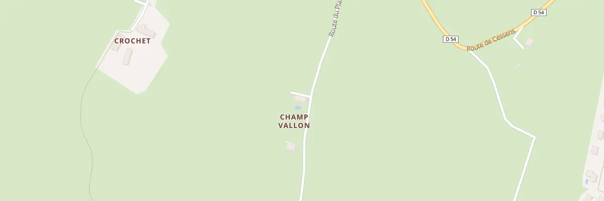 Plan du 296 Rte du Plateau à Entrelacs