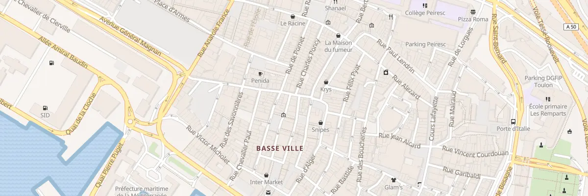 Plan du 1 Rue des Riaux à Toulon