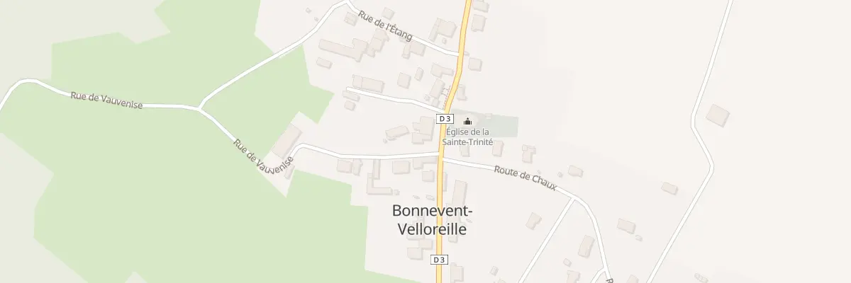 Plan du 2 Rue de Vauvenise à Bonnevent-Velloreille
