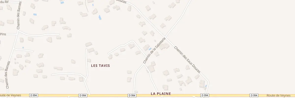 Plan du 135 Che de la Saboterie à La Roche-des-Arnauds