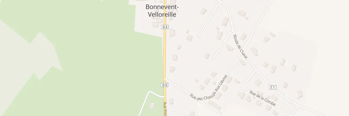 Plan du 12 Rue Principale à Bonnevent-Velloreille