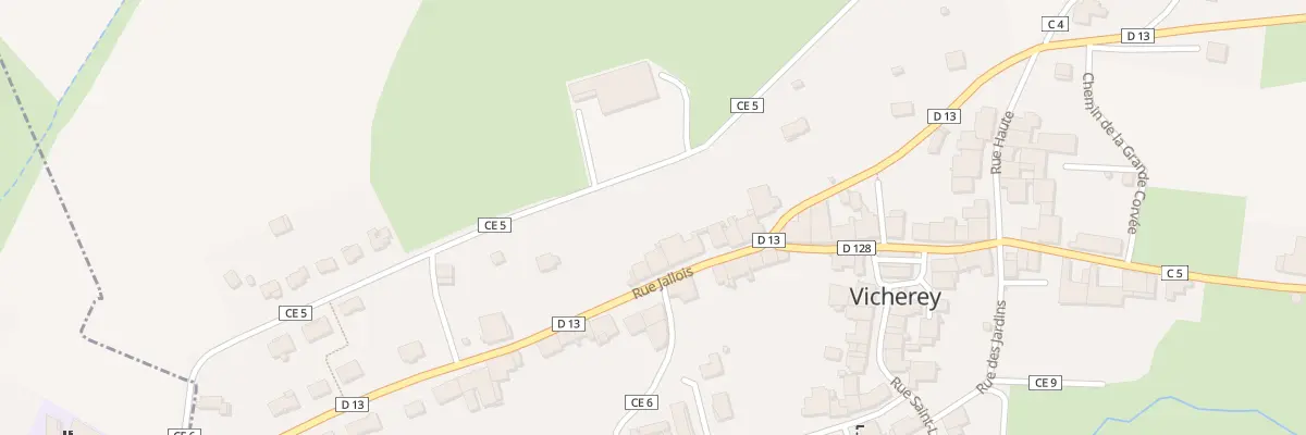 Plan du 14 Che du Haut de la Grève à Vicherey