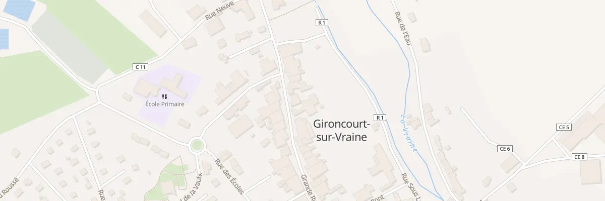 Plan du 13 Grande Rue à Gironcourt-sur-Vraine