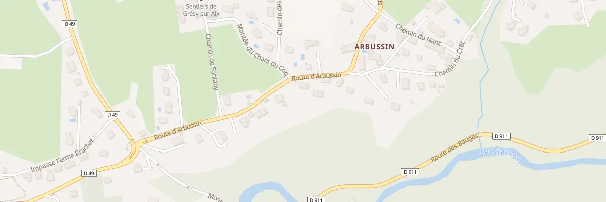 Plan du 308 Rte d’Arbussin à Grésy-sur-Aix