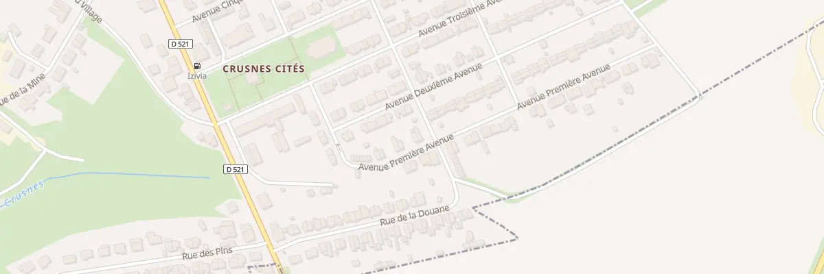 Plan du 13 Av Première Avenue à Crusnes