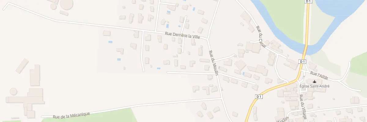 Plan de la Rue du Moulin à Cussey-sur-l’Ognon