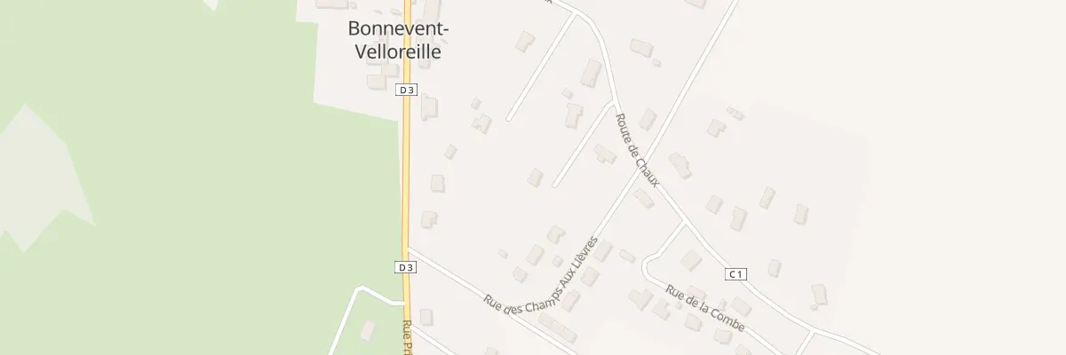 Plan du 12B Rte de Chaux à Bonnevent-Velloreille