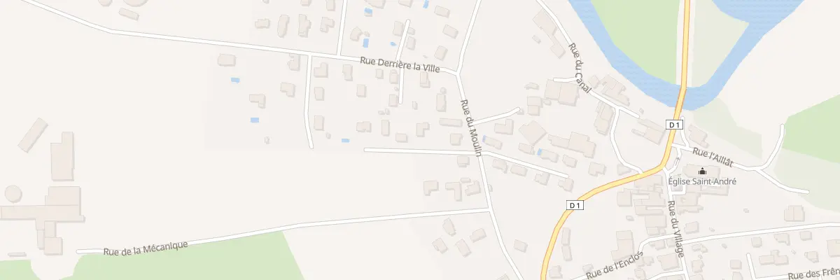 Plan de la Rue du Moulin à Cussey-sur-l’Ognon