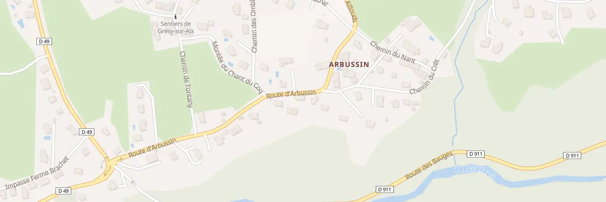 Plan du 346 Rte d’Arbussin à Grésy-sur-Aix