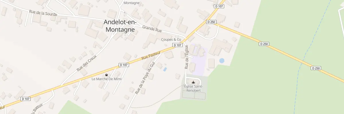 Plan du 1 Rue Pasteur à Andelot-en-Montagne