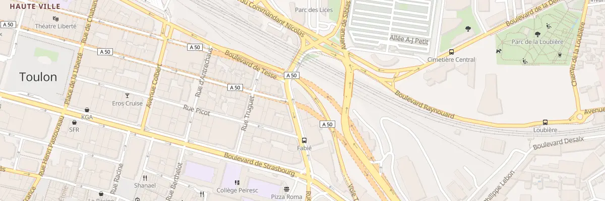 Plan du 7 Rue Francois Fabie à Toulon