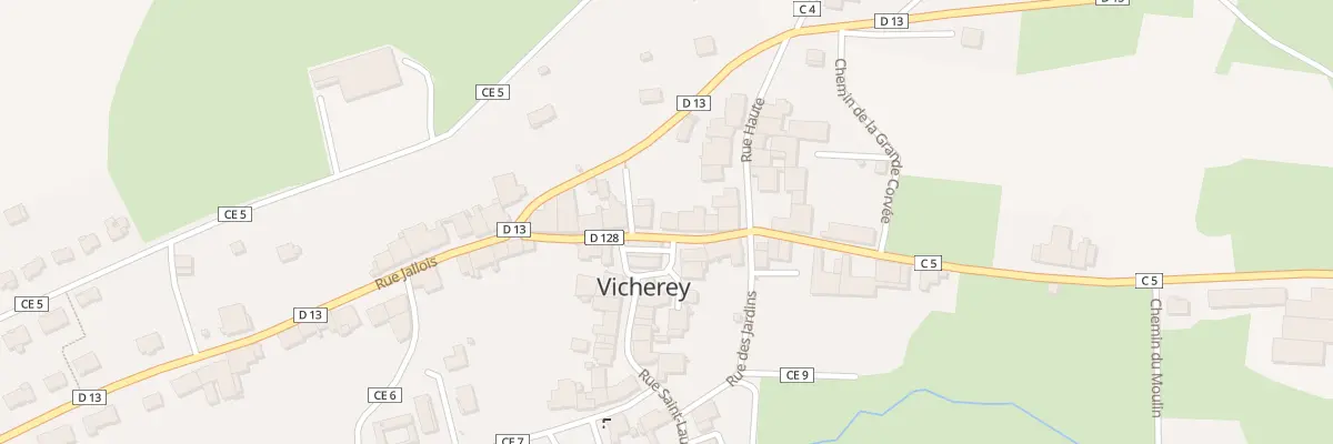 Plan du 13 Rue de la Halle à Vicherey