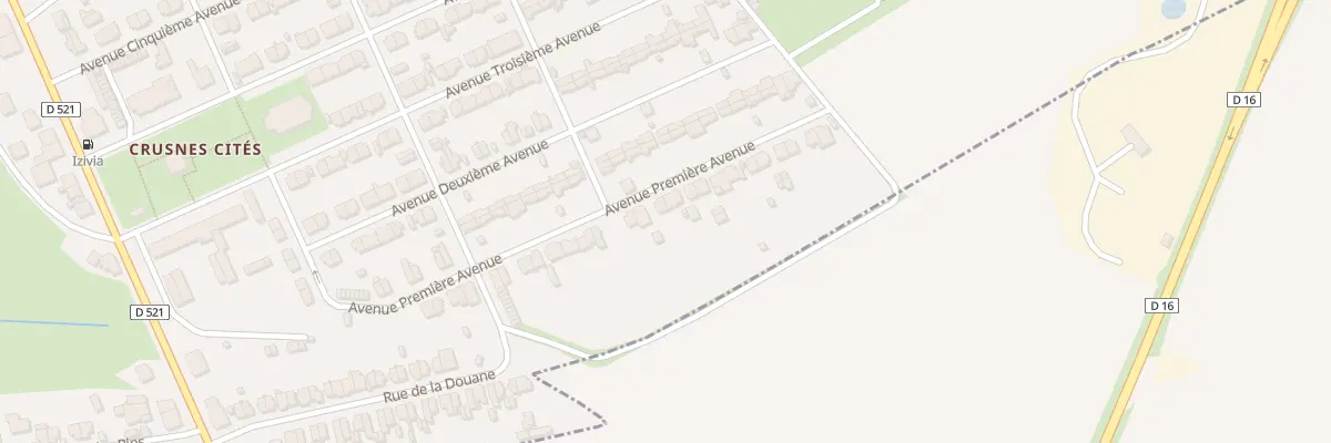 Plan du 30 Av Première Avenue à Crusnes