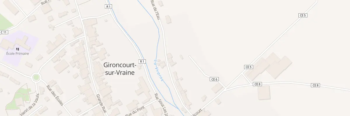 Plan du 11 Rue De L Eau à Gironcourt-sur-Vraine