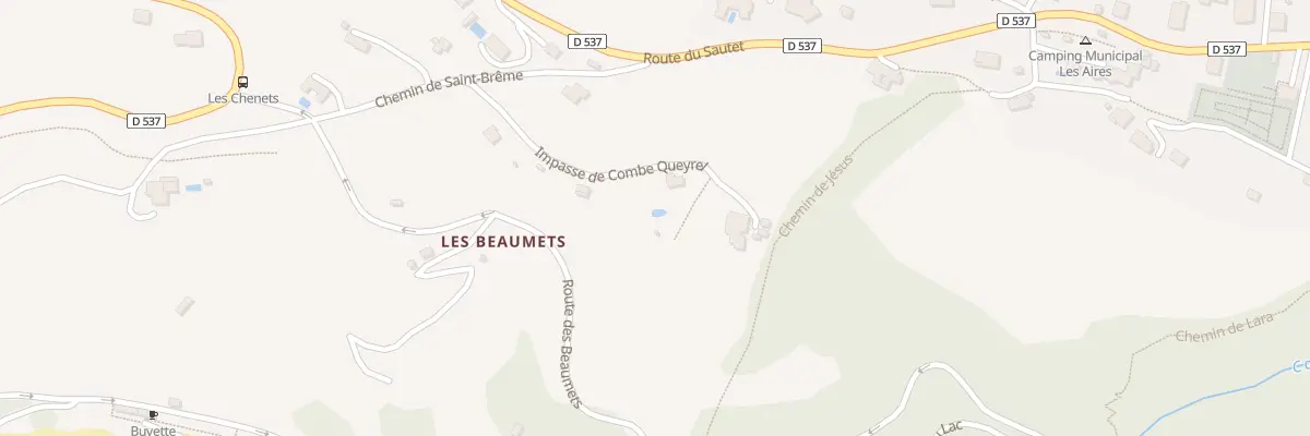 Plan du 218 Imp de Combe Queyrel à Corps