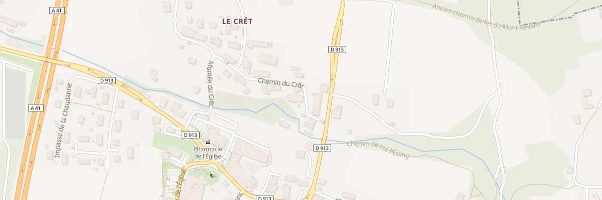 Plan du 53 Che du Crêt à Mouxy