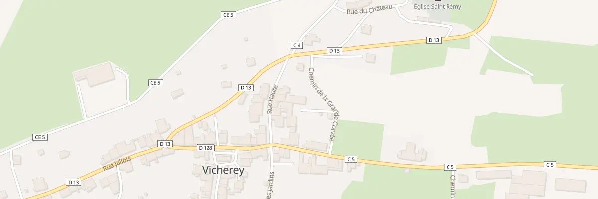 Plan du 10 Rue Haute à Vicherey