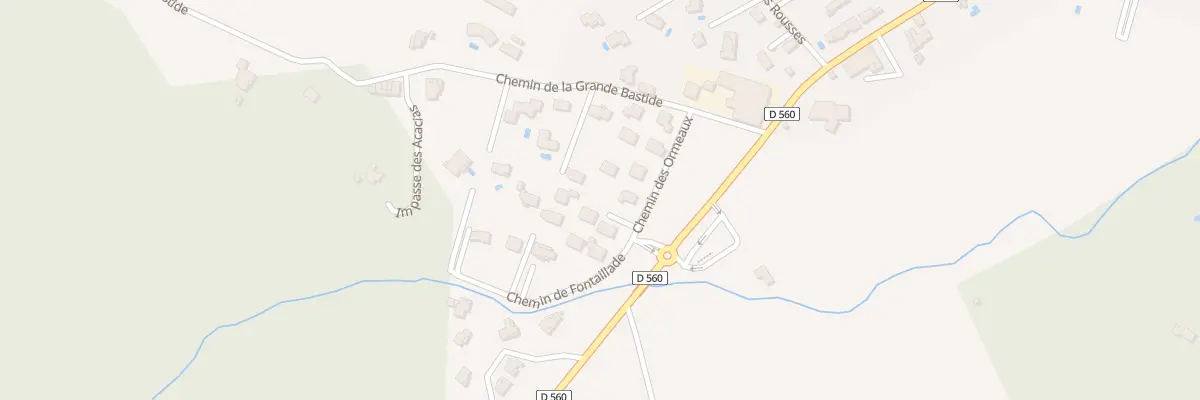 Plan de La Grand Bastide à Brue-Auriac