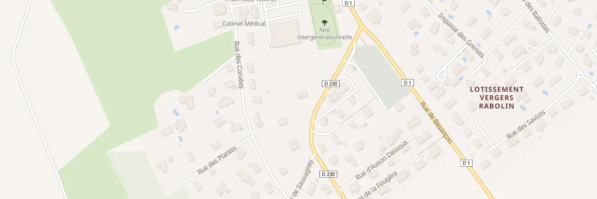 Plan du 8 Rue d’Auxon Dessous à Cussey-sur-l’Ognon