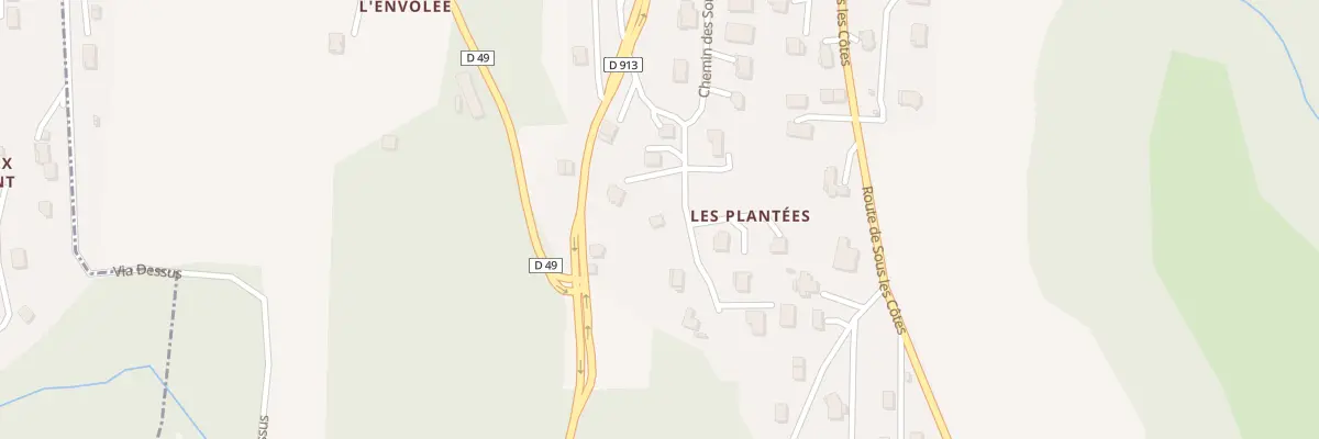 Plan du 136 Rte des Plantées à Pugny-Chatenod