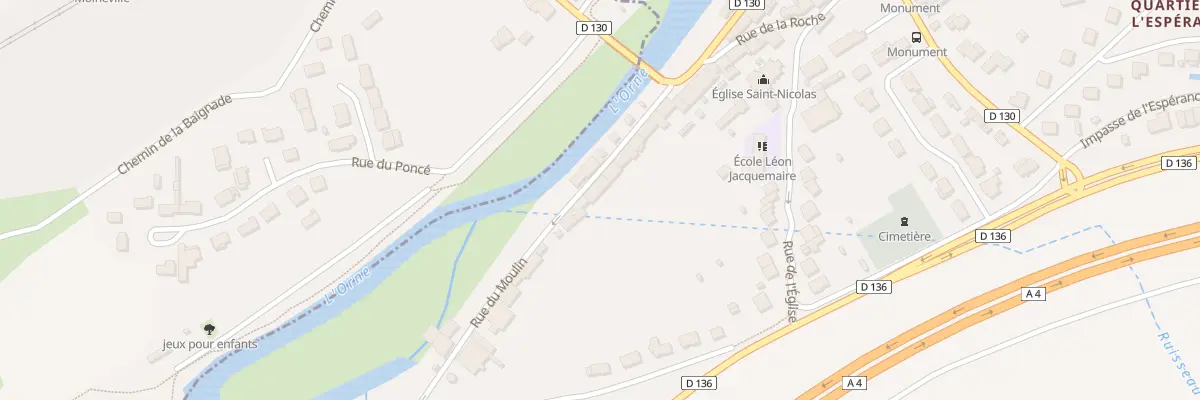 Plan du 90 Rue du Moulin à Moineville
