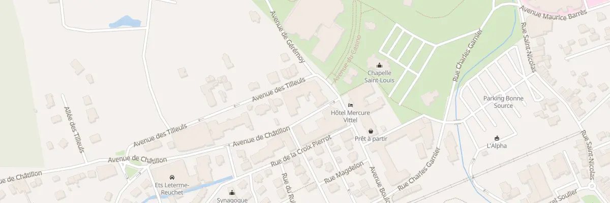 Plan du 20 Av de Châtillon à Vittel