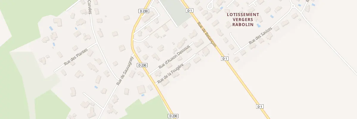 Plan du 5 Rue de la Fougere à Cussey-sur-l’Ognon