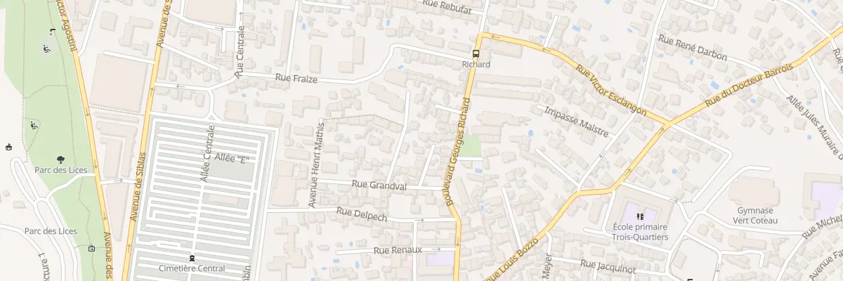 Plan du 64 Imp Grandval à Toulon
