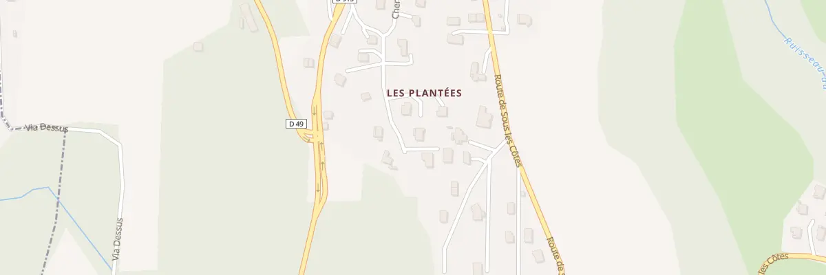 Plan du 54 Imp des Plantées à Pugny-Chatenod