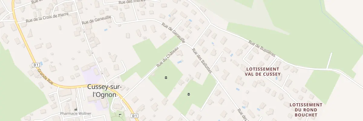 Plan du 2 Rue des Ballottes à Cussey-sur-l’Ognon