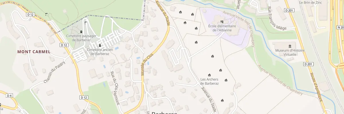 Plan du 28 Av du Stade à Barberaz