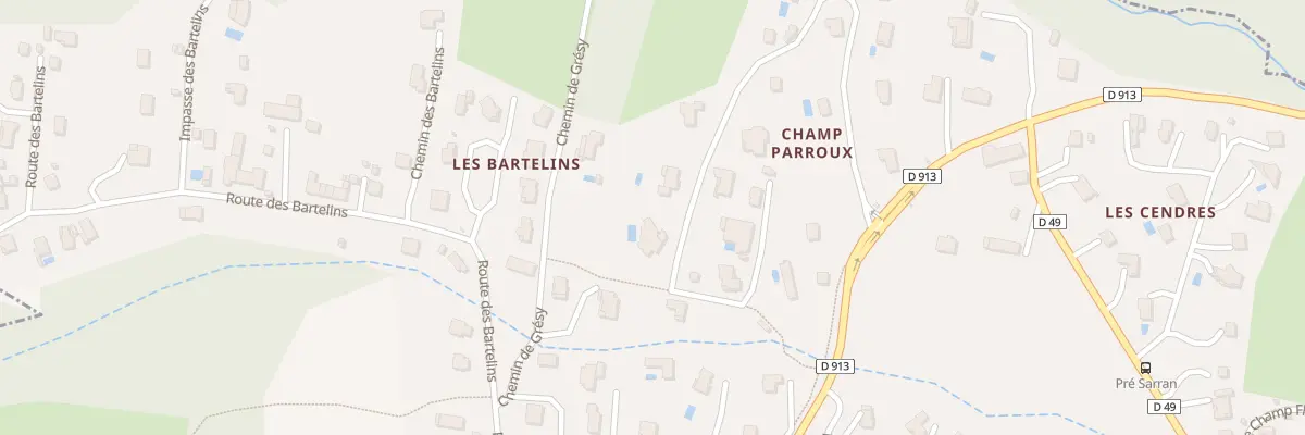 Plan du 400 Rte de Champ Parroud à Pugny-Chatenod