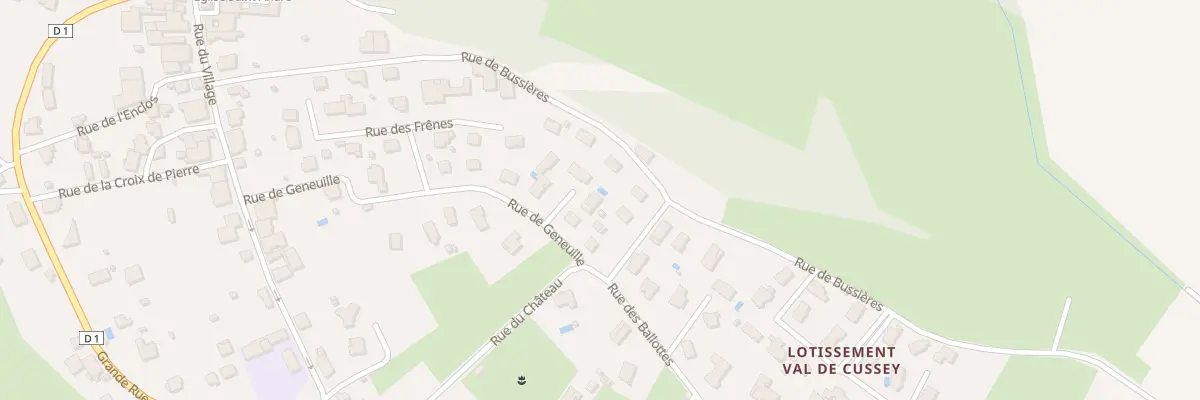 Plan du 7 Rue des Acacias à Cussey-sur-l’Ognon