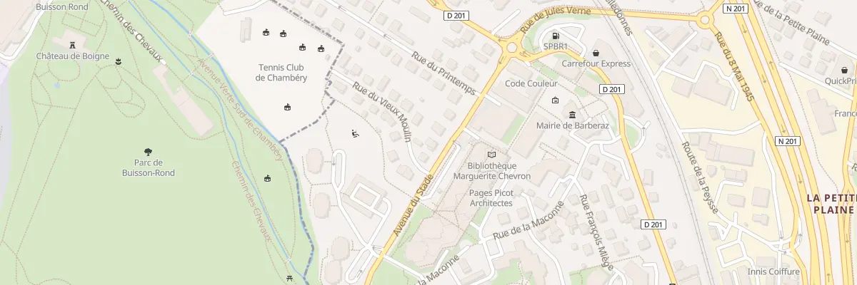 Plan du 8 Av du Stade à Barberaz