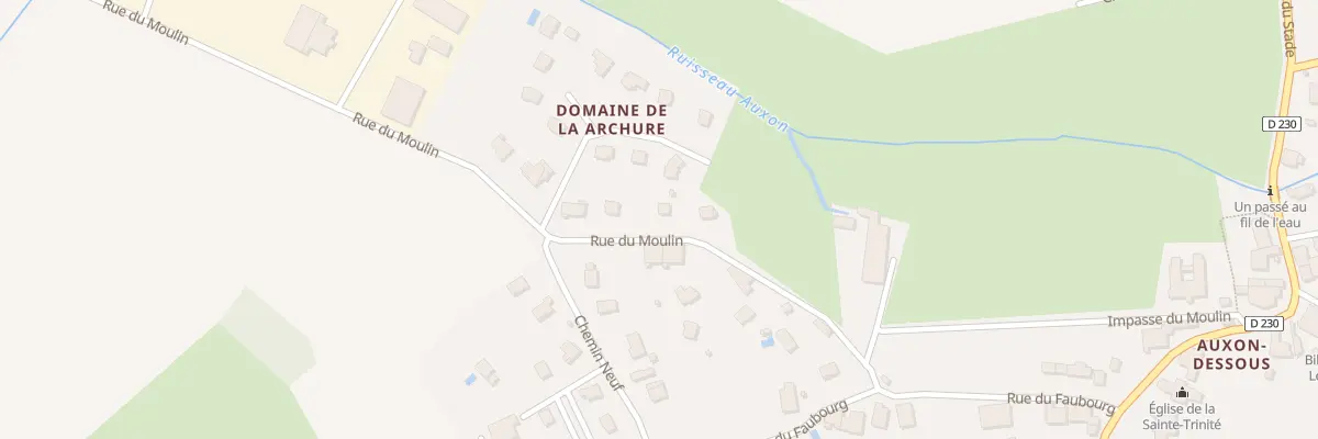 Plan du 10 Rue du Moulin Auxon Dessous aux Auxons