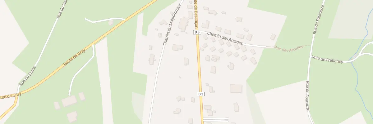 Plan du 8 Rte de Besançon à Fretigney-et-Velloreille