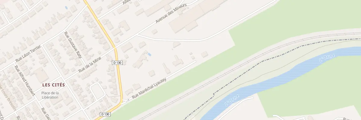 Plan du 13 Rue Maréchal Lyautey à Valleroy